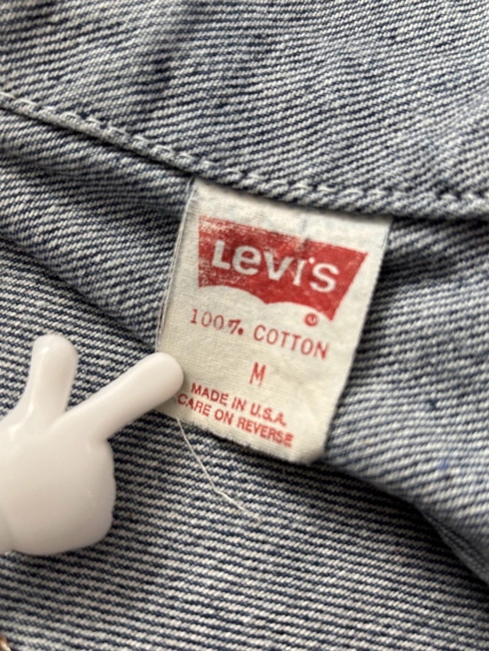 80s Vintage Levi's Denim Jacket Made in USA Trucker Jacket Men's Medium Classic - Picture 8 of 12